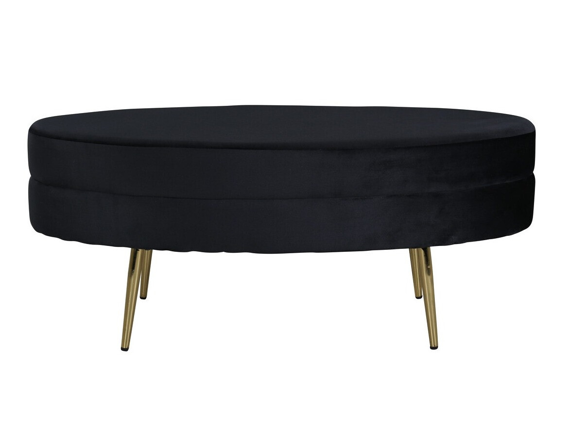 Panca imbottita Dallas 2920 (Nero + Ottone)