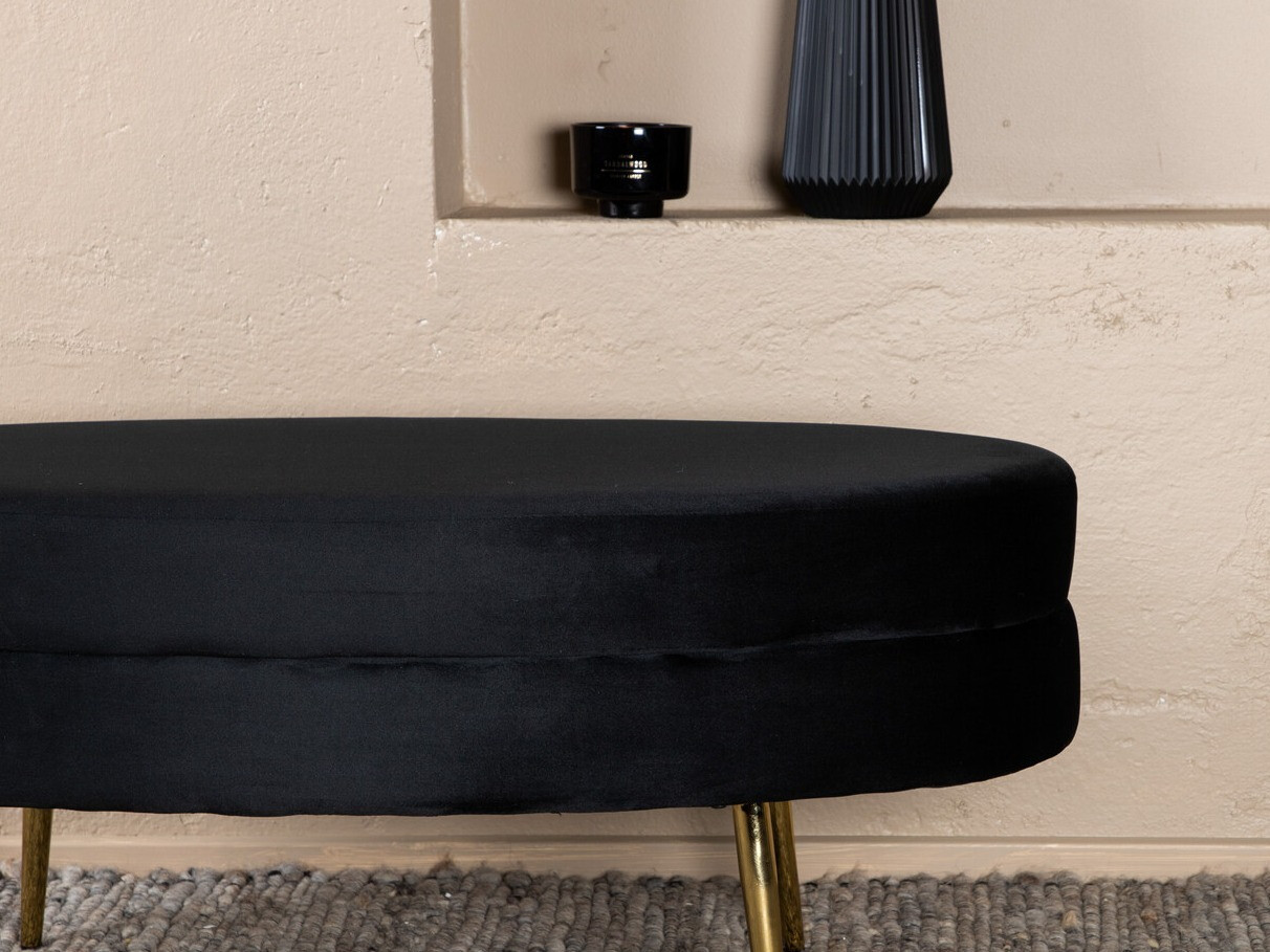 Panca imbottita Dallas 2920 (Nero + Ottone)