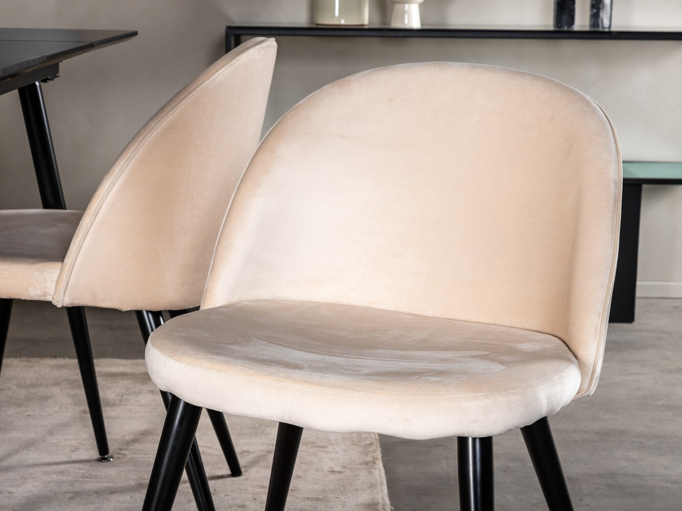 Set sala da pranzo Dallas 1521 (Beige + Nero)