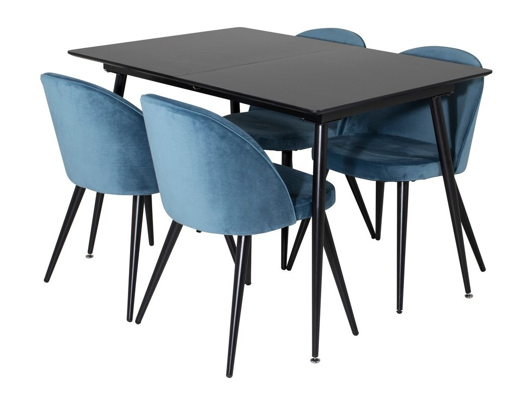 Set sala da pranzo Dallas 1521 (Blu + Nero)