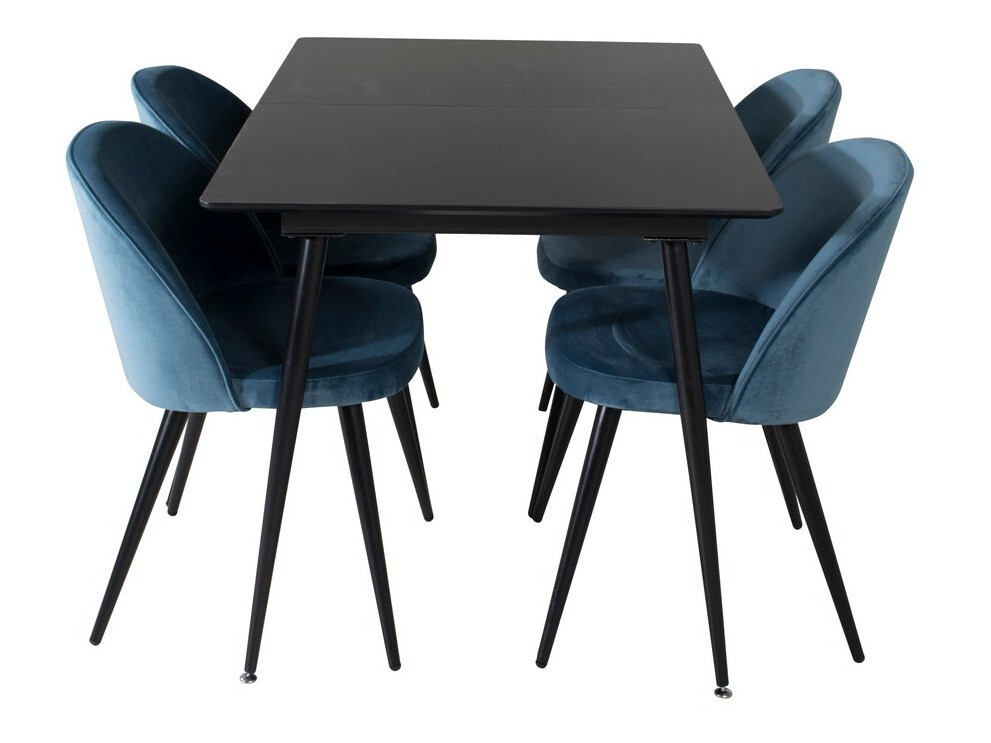 Set sala da pranzo Dallas 1521 (Blu + Nero)