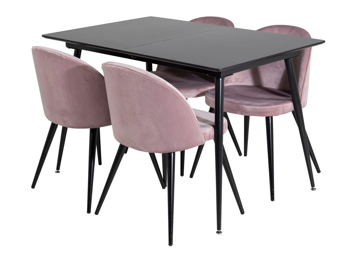 Set sala da pranzo Dallas 1521 (Fucsia + Nero)