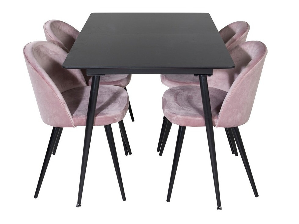 Set sala da pranzo Dallas 1521 (Fucsia + Nero)