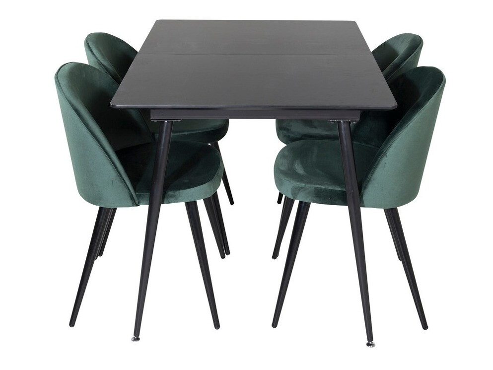 Set sala da pranzo Dallas 1521 (Verde + Nero)
