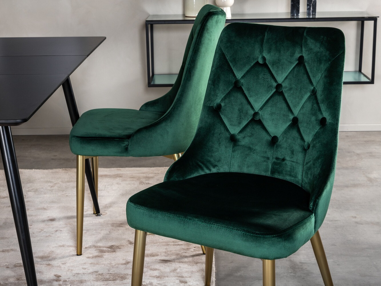 Set sala da pranzo Dallas 1522 (Verde + D'oro)