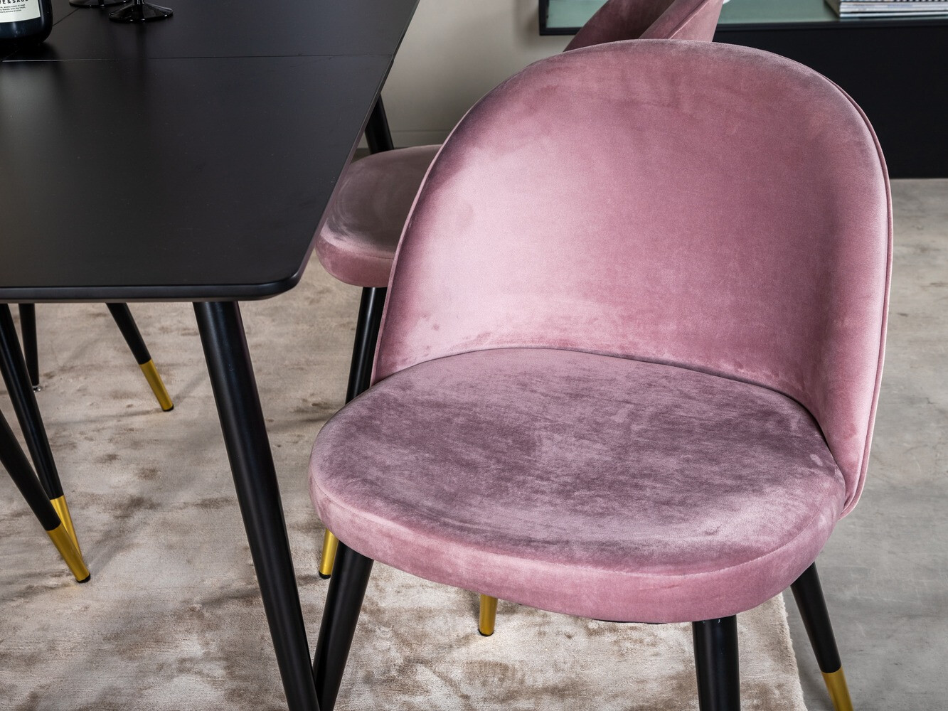 Set sala da pranzo Dallas 1526 (Fucsia + Nero)