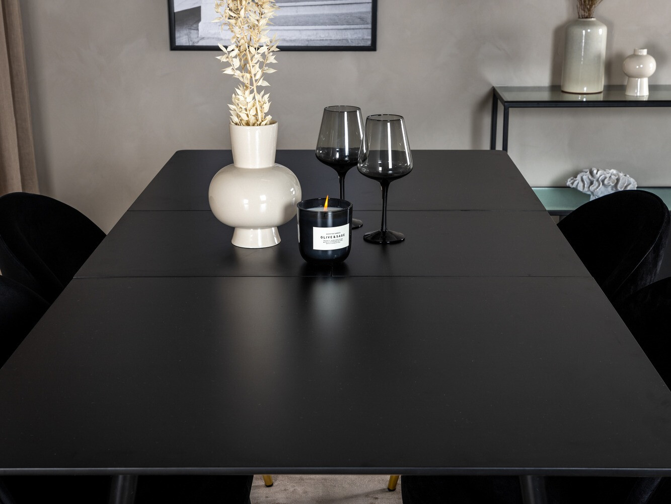 Set sala da pranzo Dallas 1526 (Nero)