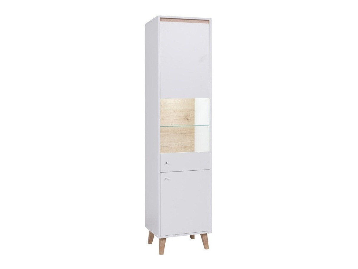 Scaffale Delbene 107 (Rovere Sanremo chiaro + Opaca bianco)