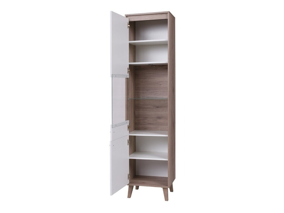 Scaffale Delbene 107 (Rovere Sanremo chiaro + Opaca bianco)