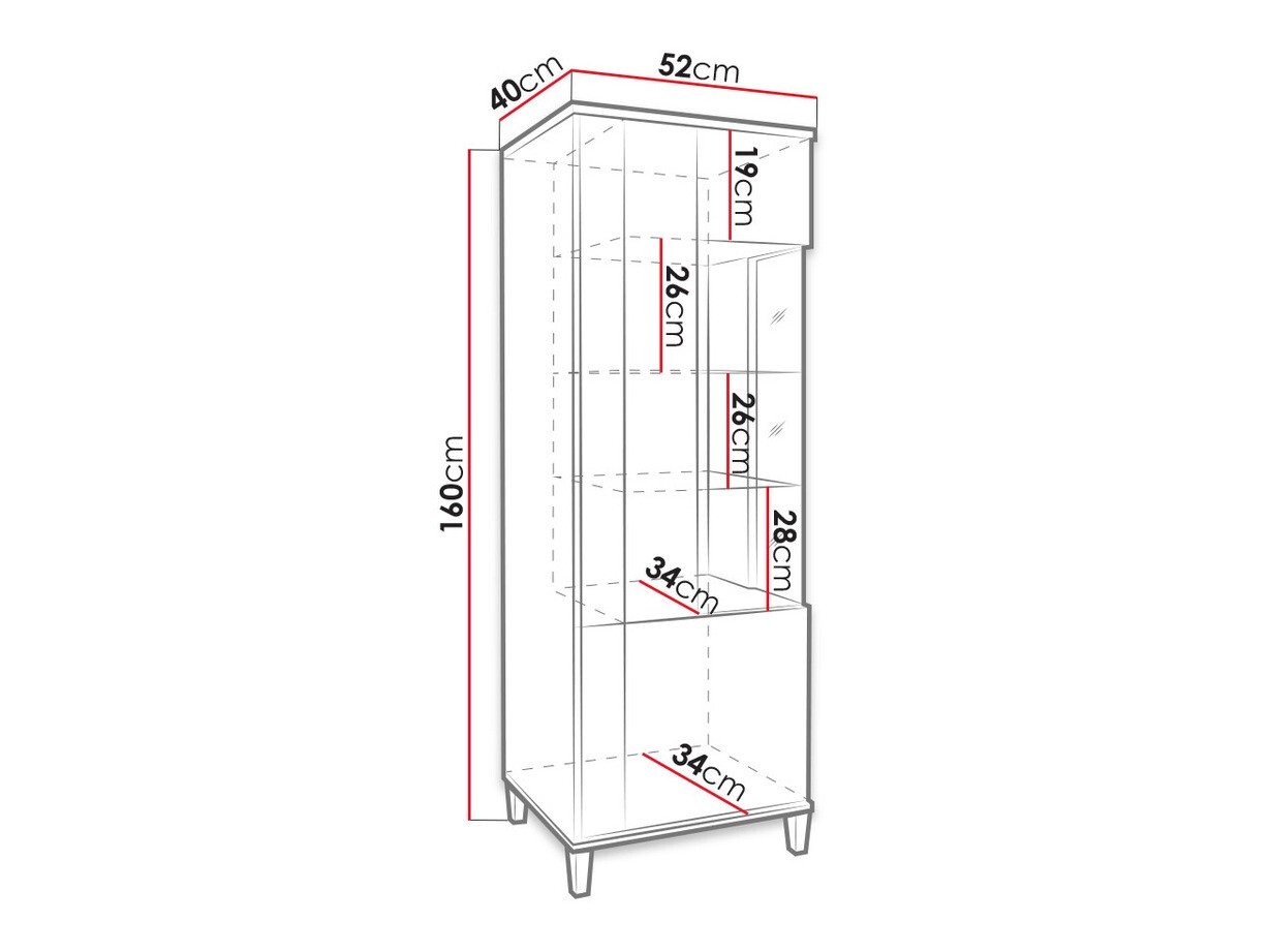 Scaffale Florem II (Bianco + Bianco lucido)