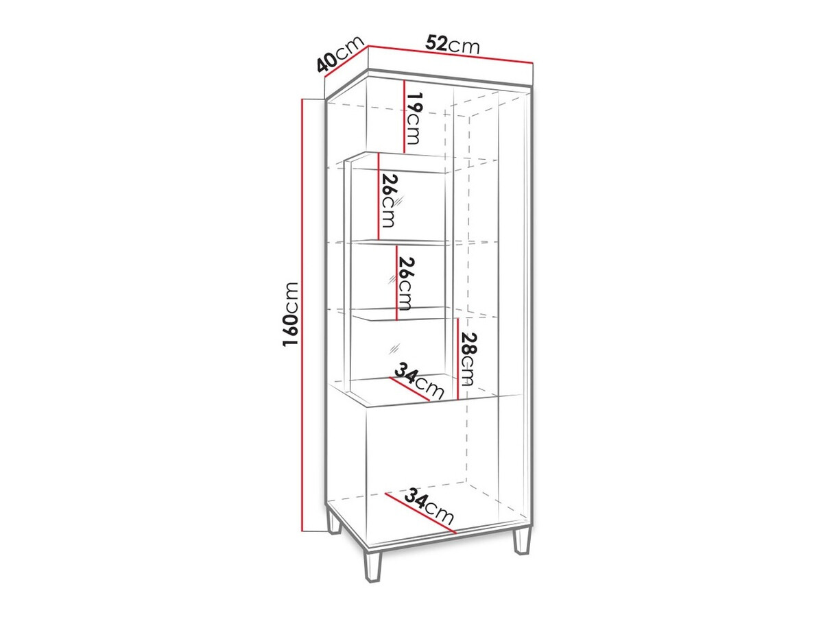 Scaffale Florem III (Bianco + Bianco lucido + Nero lucido)