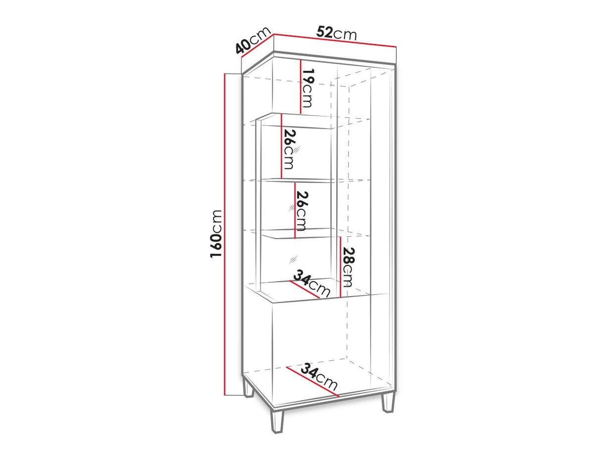 Scaffale Florem III (Bianco + Bianco lucido)