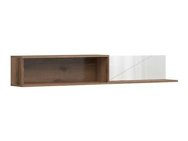 Parete attrezzata Fivale 113 (Rovere delano scuro + Bianco lucido)