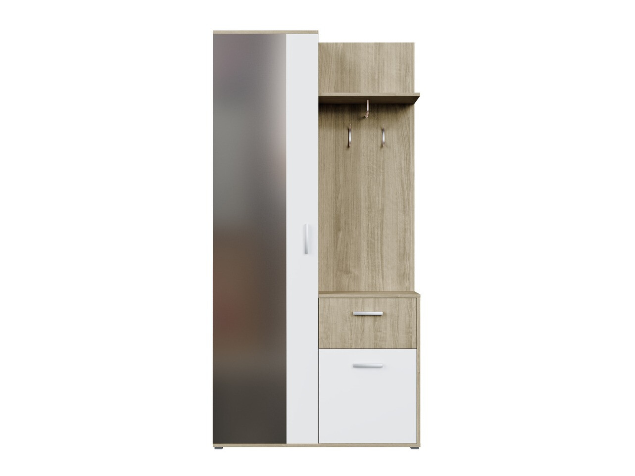 Set arredo da corridoio Pavo (Sonoma quercia + Bianco)