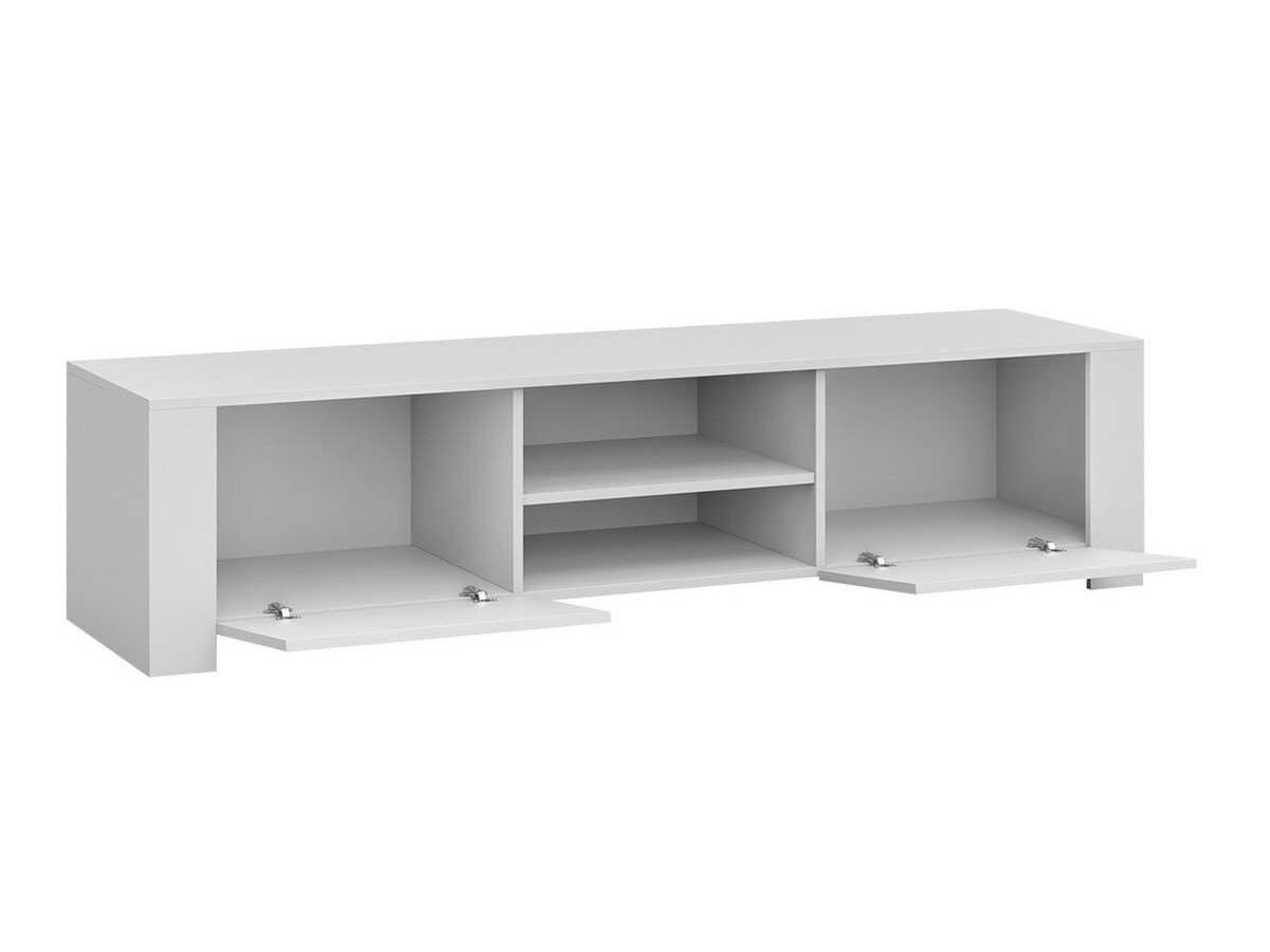 Mobile porta TV Uva II (Bianco + Grigio lucido)