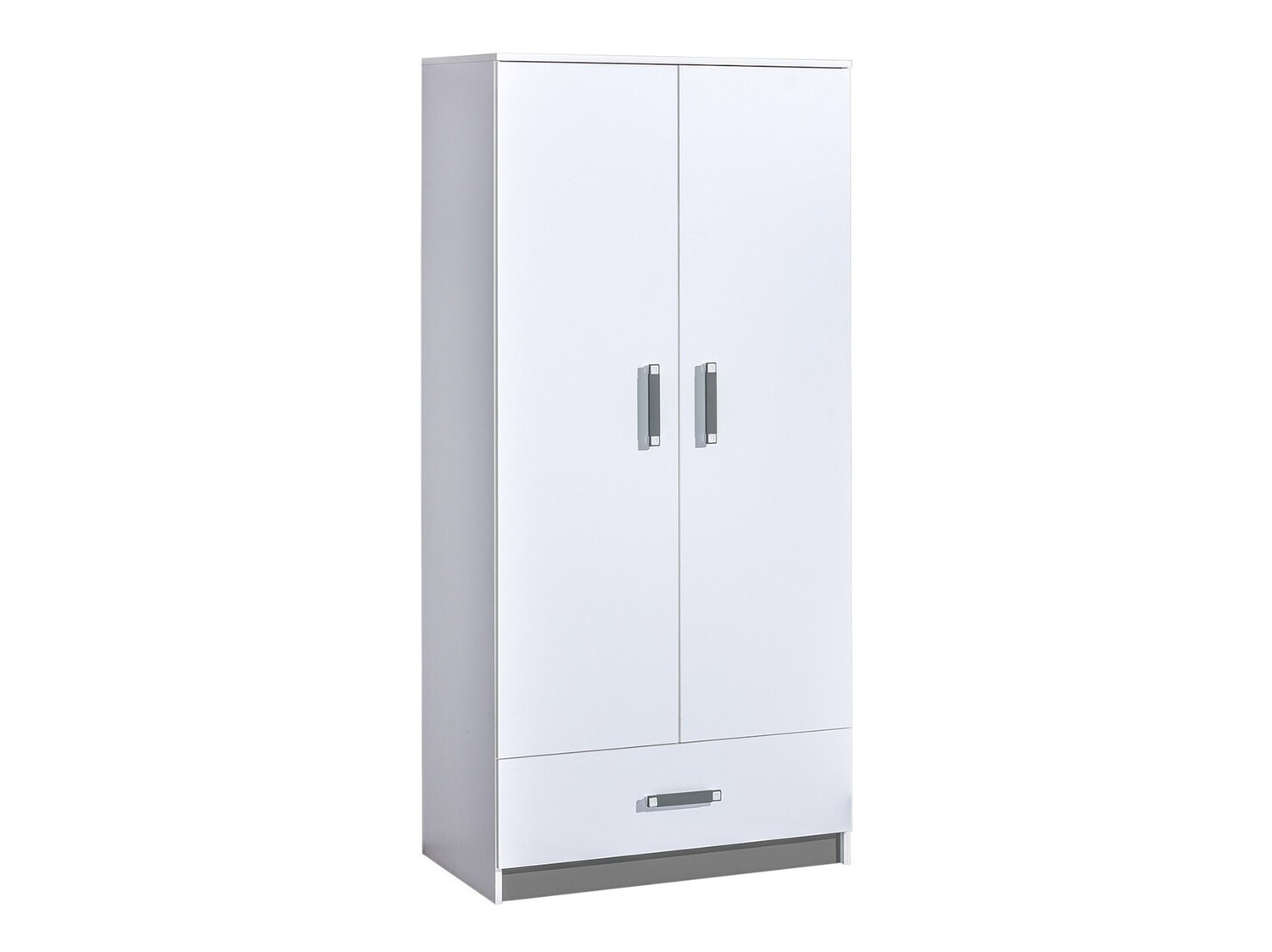 Armadio Lorlare 110 (Bianco + Grigio)