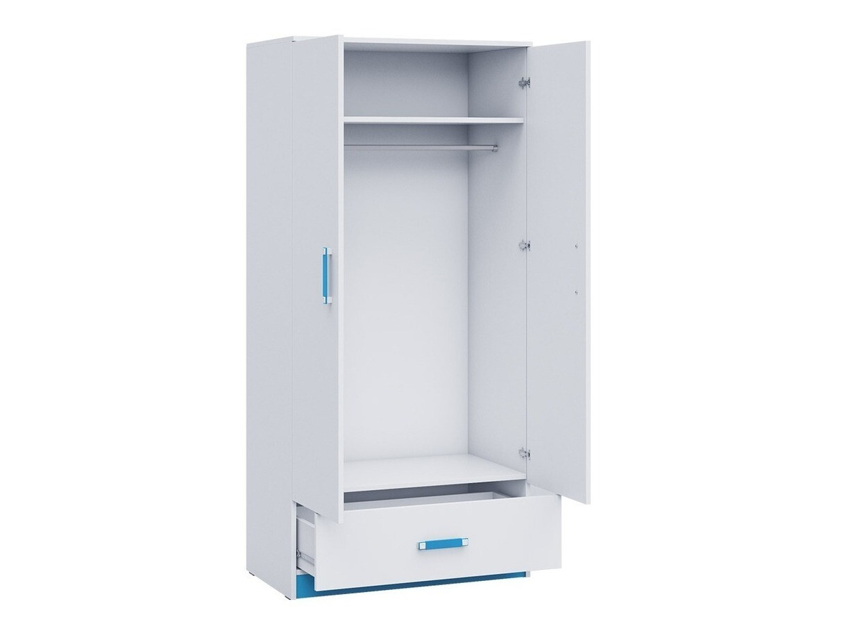 Armadio Lorlare 110 (Bianco + Grigio)