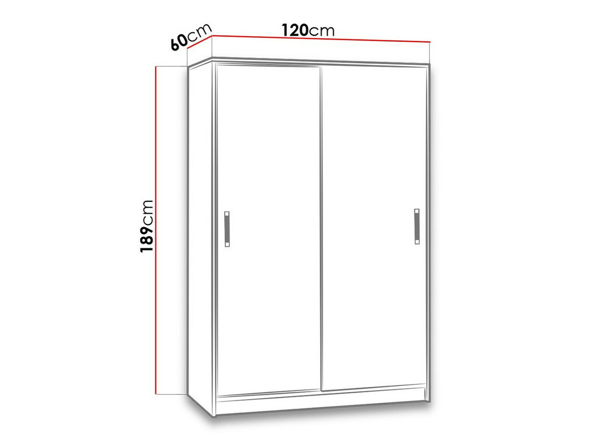 Armadio Lorlare 115 (Bianco + Fucsia)
