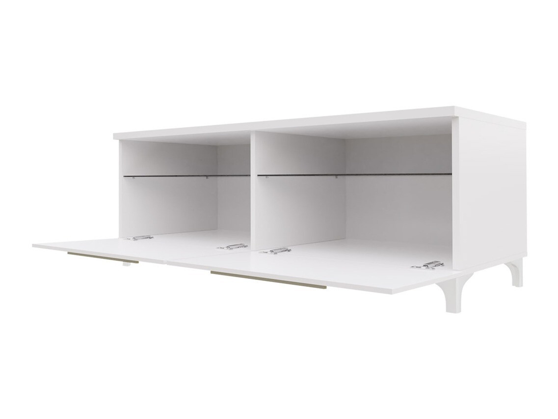 Mobile porta TV Uva V (Bianco + Grigio lucido)