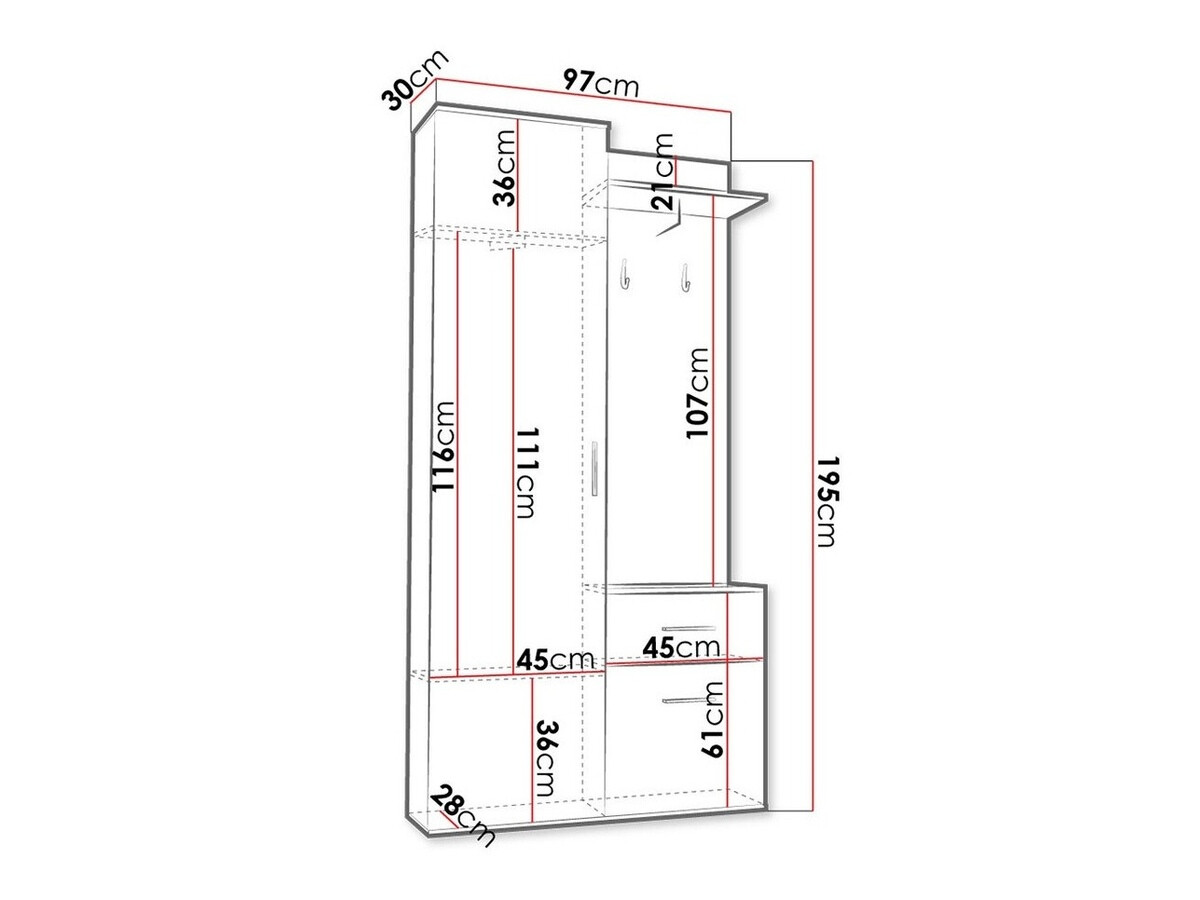 Set arredo da corridoio Columba