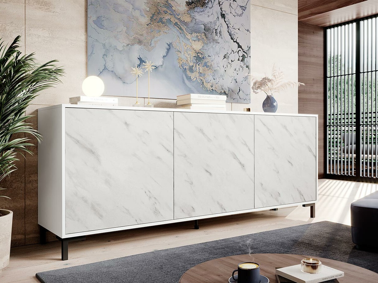 Madia Charlotte 158 (Bianco + Marmo bianco)