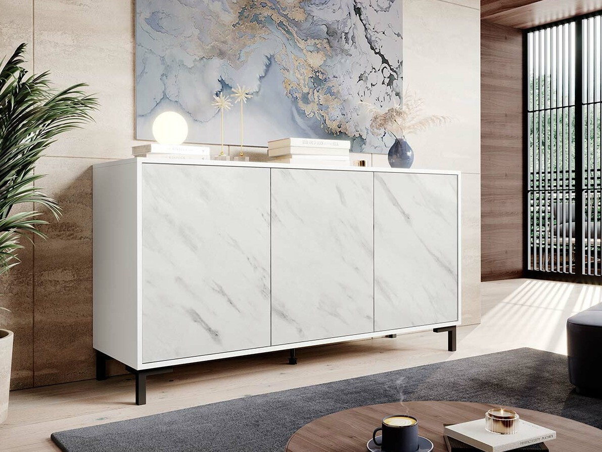 Madia Charlotte 159 (Bianco + Marmo bianco)