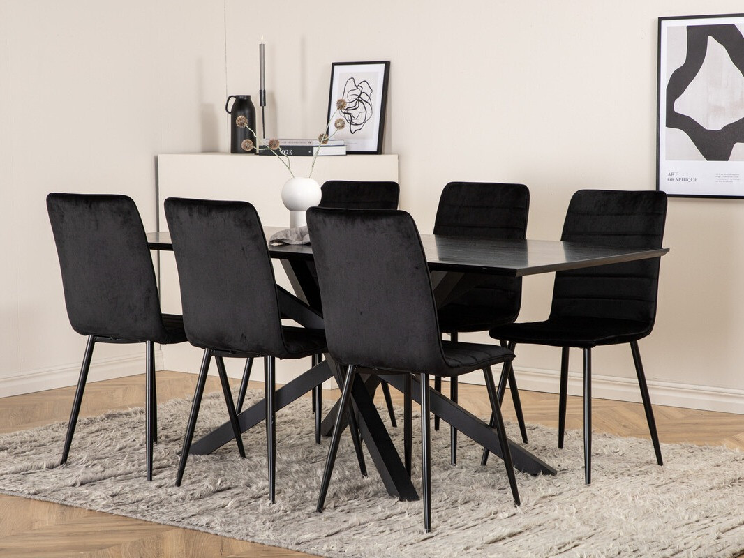 Set sala da pranzo Dallas 2697 (Nero)