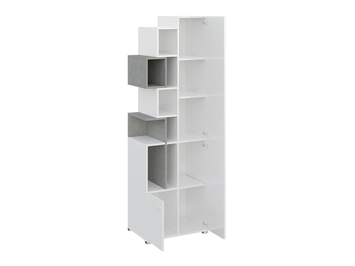 Scaffale Omaha J103 (Bianco + Calcestruzzo)
