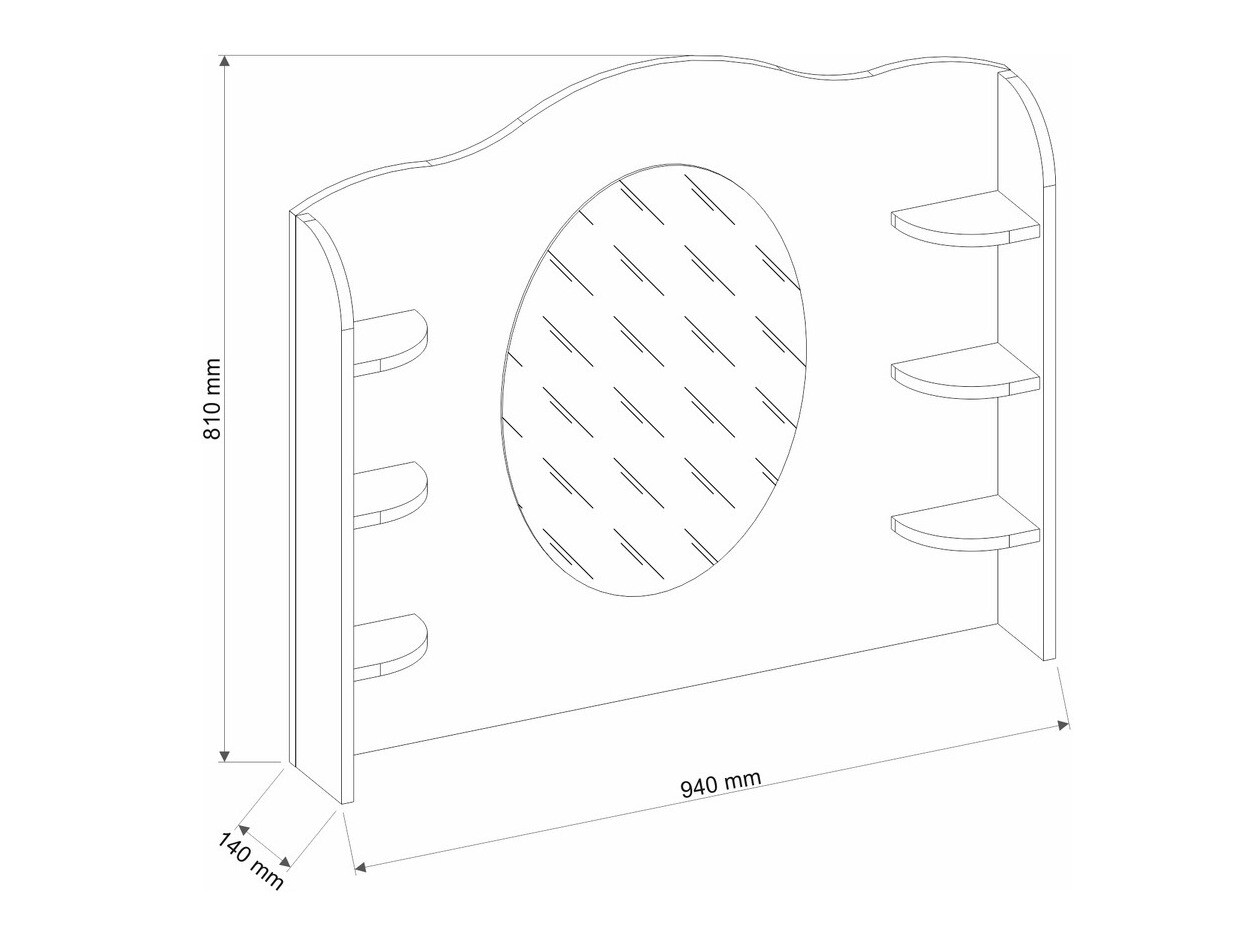 Specchio Romelbo 137 (Bianco)