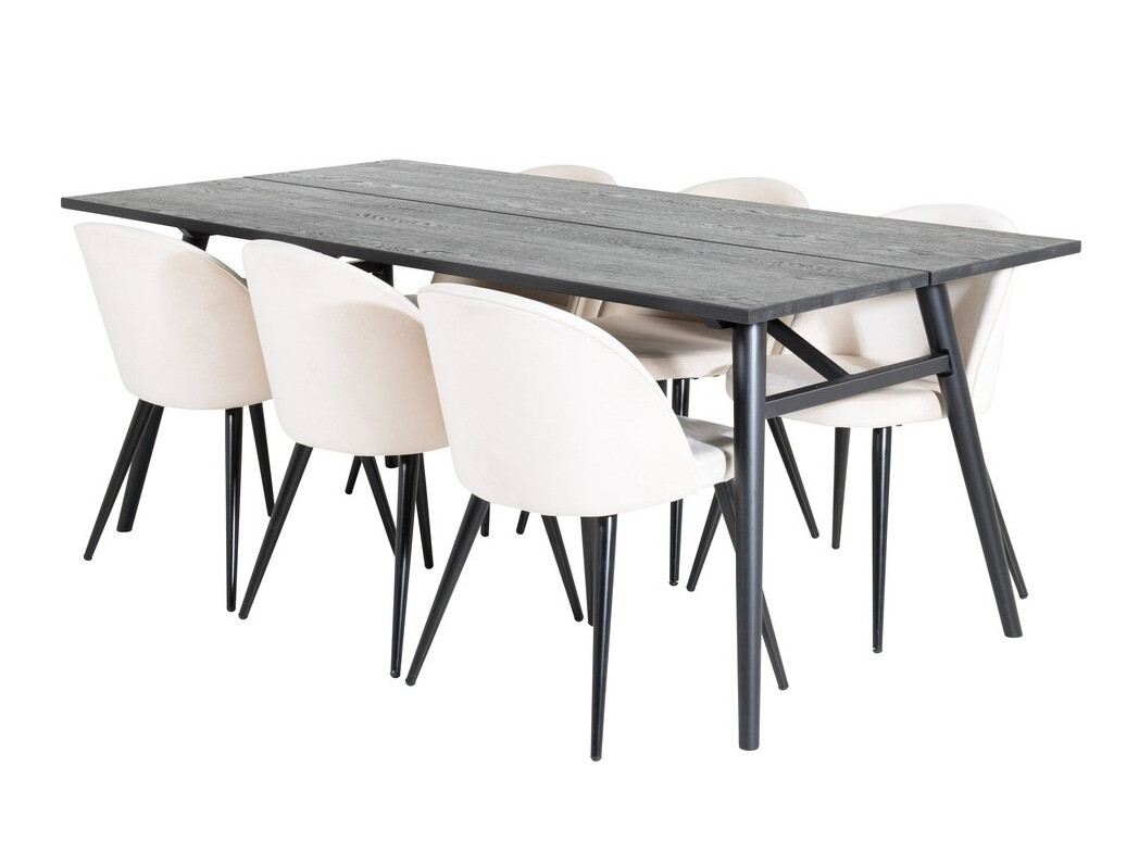 Set sala da pranzo Dallas 1676 (Beige + Nero)