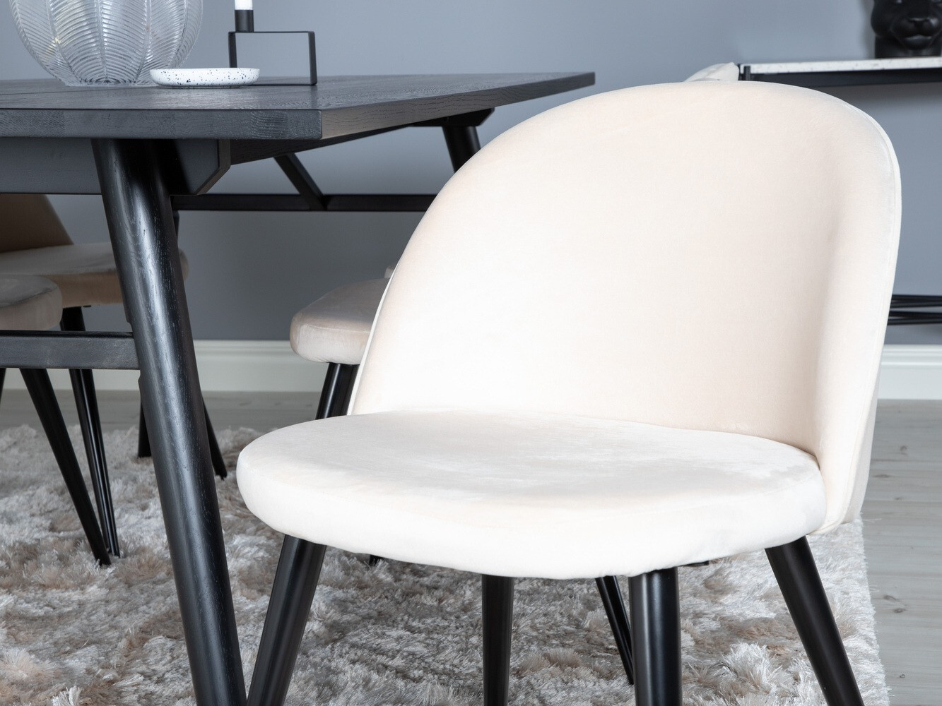 Set sala da pranzo Dallas 1676 (Beige + Nero)