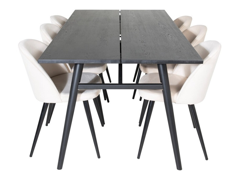 Set sala da pranzo Dallas 1676 (Beige + Nero)
