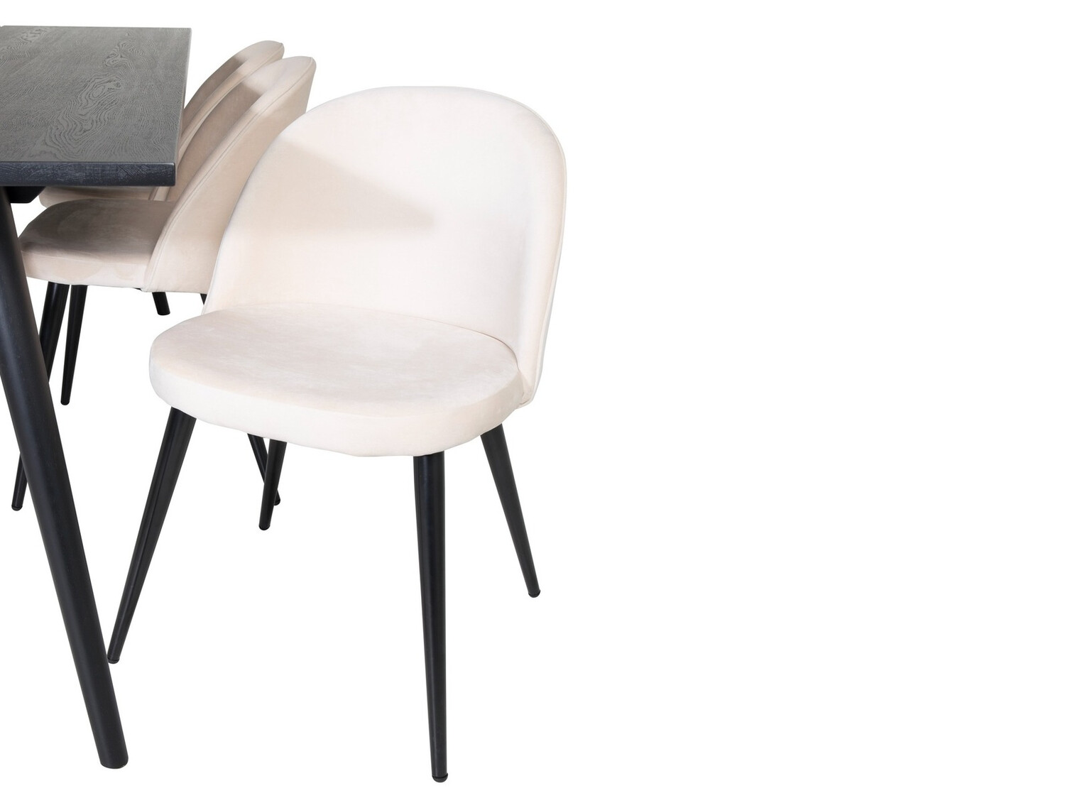 Set sala da pranzo Dallas 1676 (Beige + Nero)