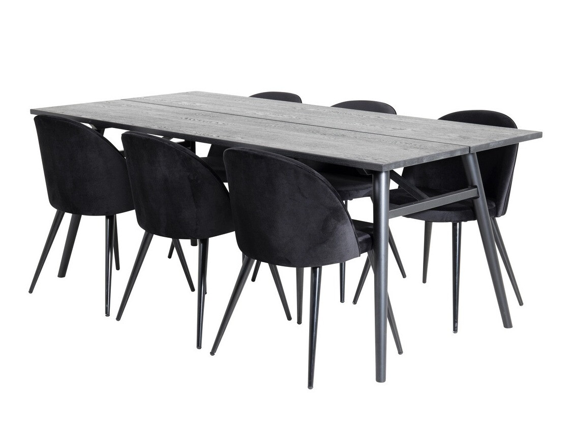 Set sala da pranzo Dallas 1676 (Nero)