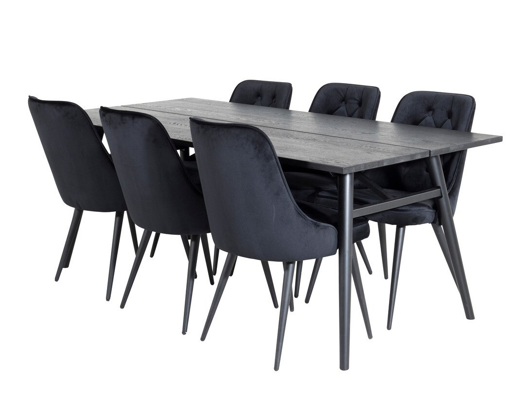 Set sala da pranzo Dallas 1780 (Nero)