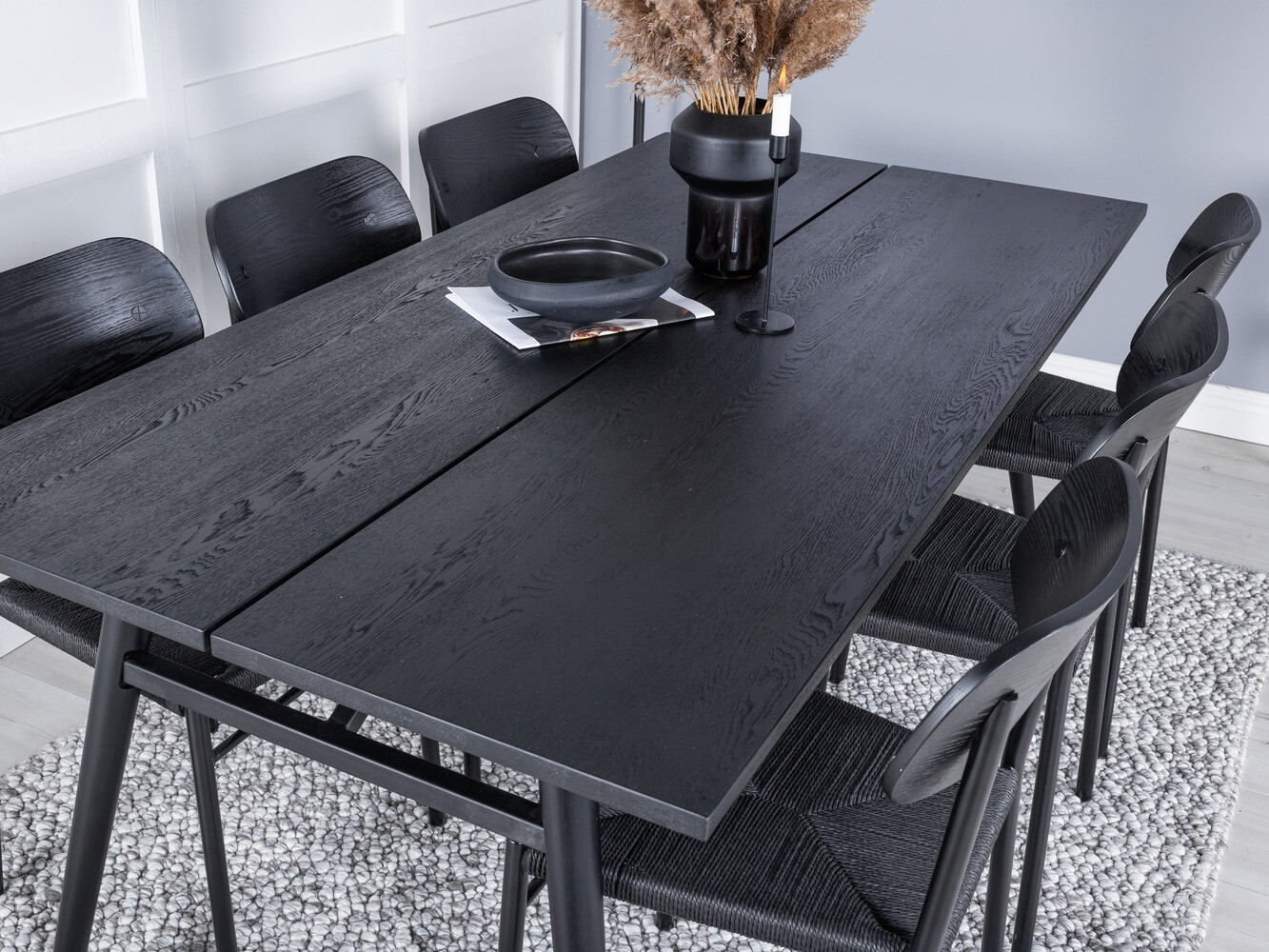 Set sala da pranzo Dallas 1785 (Nero)