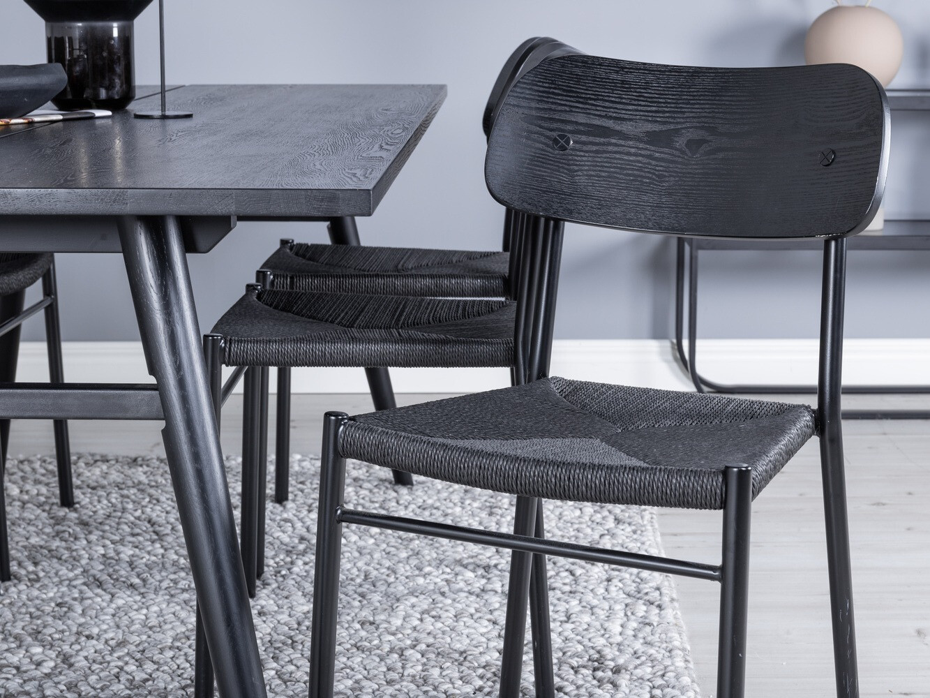 Set sala da pranzo Dallas 1785 (Nero)