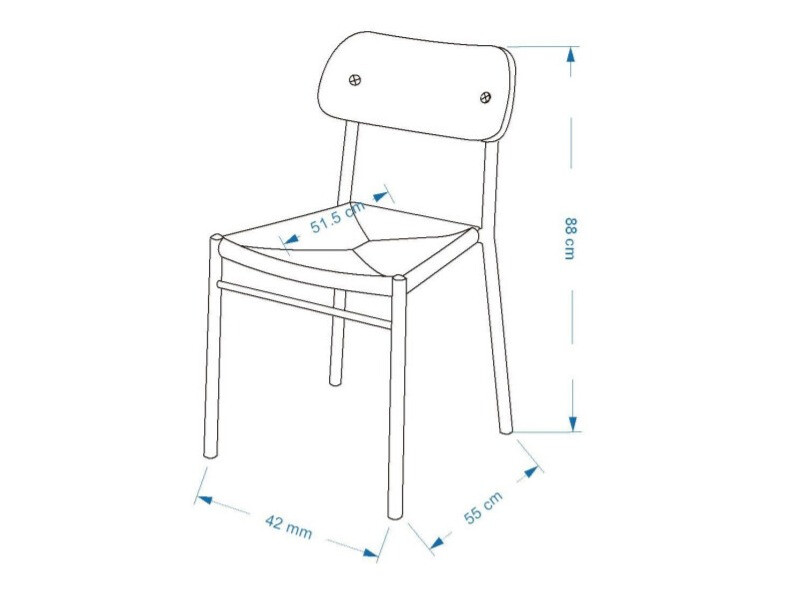 Set sala da pranzo Dallas 1785 (Nero)
