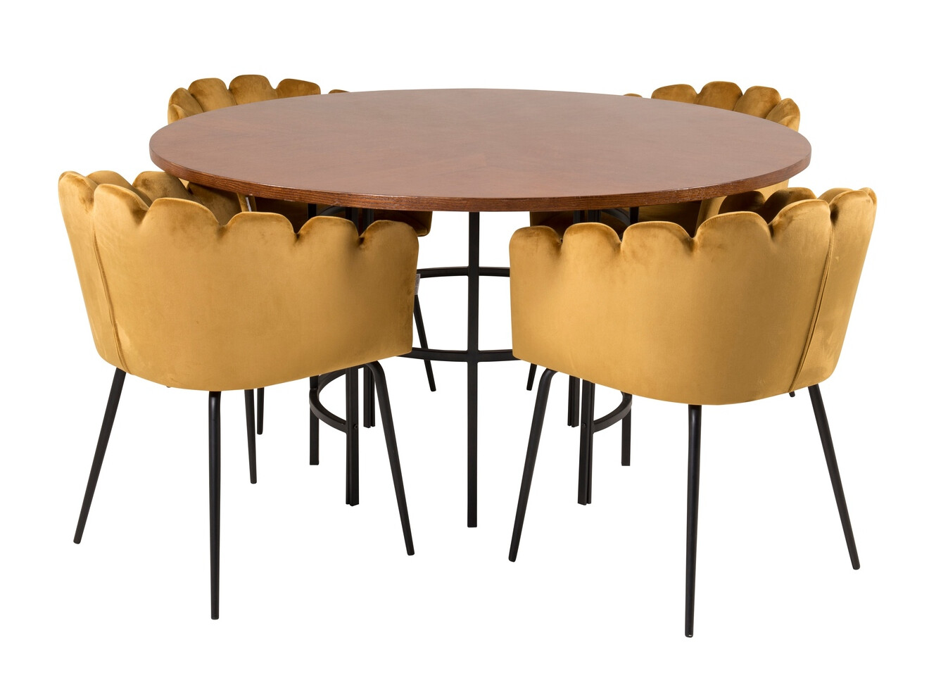 Set sala da pranzo Dallas 310 (Giallo + Nero)