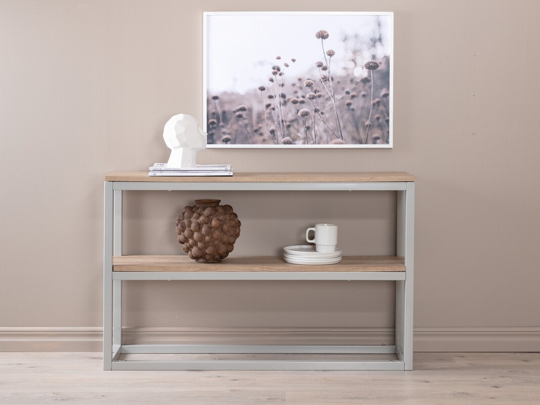 Consolle Dallas 2521 (Luminoso legno + Grigio)