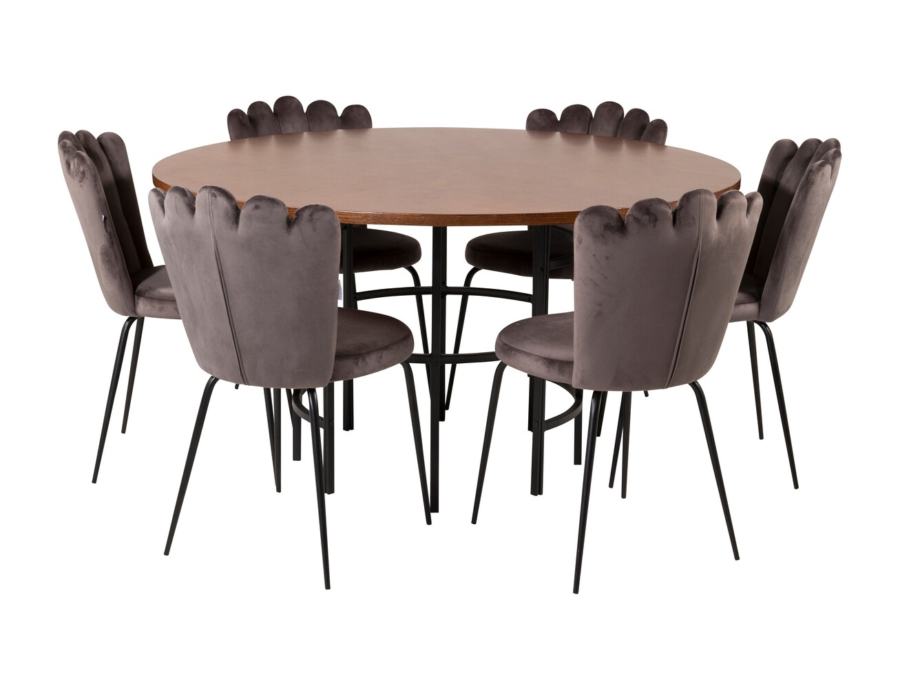 Set sala da pranzo Dallas 315 (Grigio + Nero)