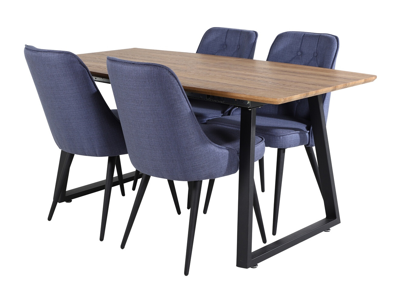 Set sala da pranzo Dallas 332 (Blu + Nero)