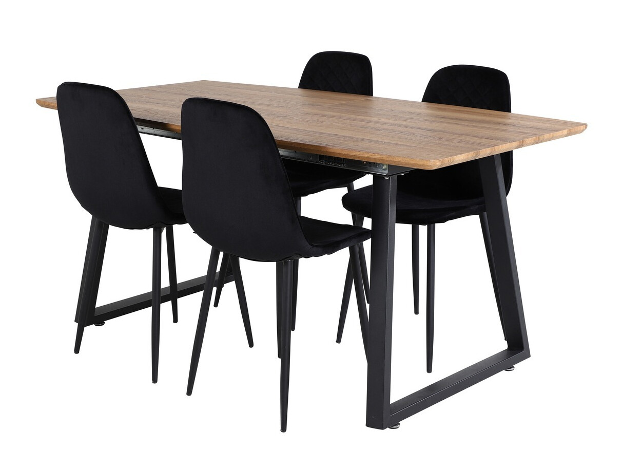 Set sala da pranzo Dallas 336 (Nero)