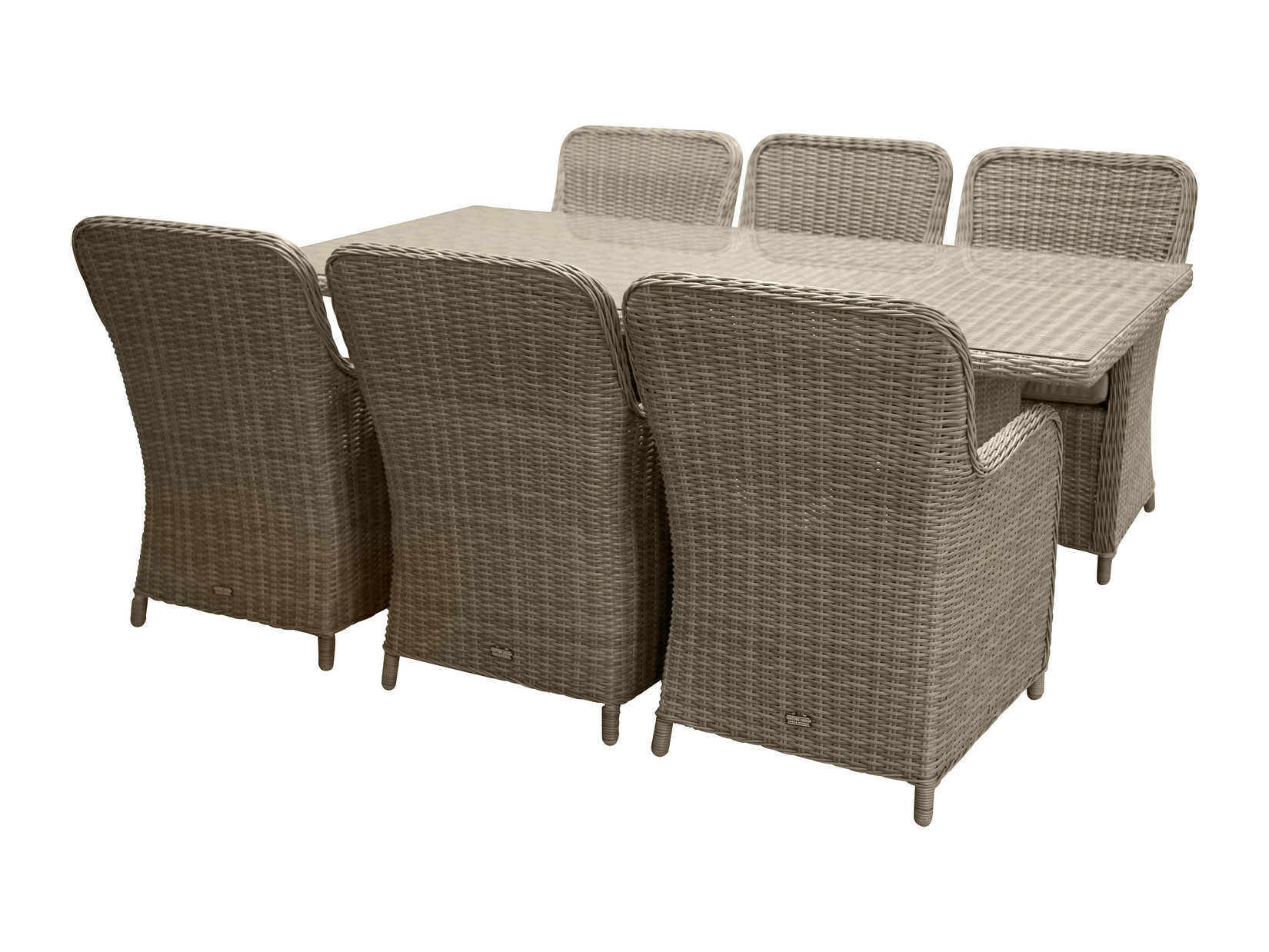 Tavolo e sedie set Dallas 2201 (Nocciola + Beige)