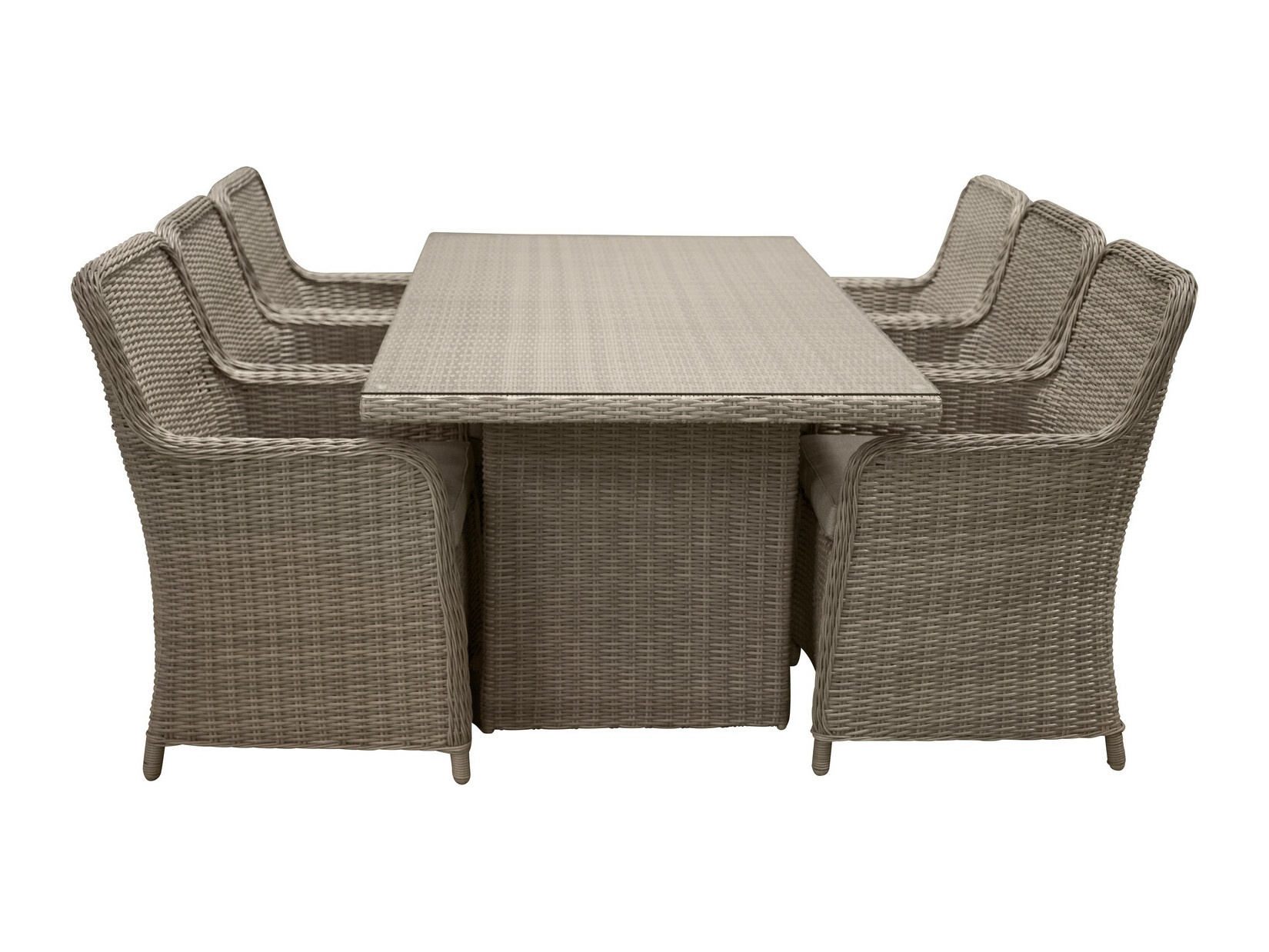 Tavolo e sedie set Dallas 2201 (Nocciola + Beige)