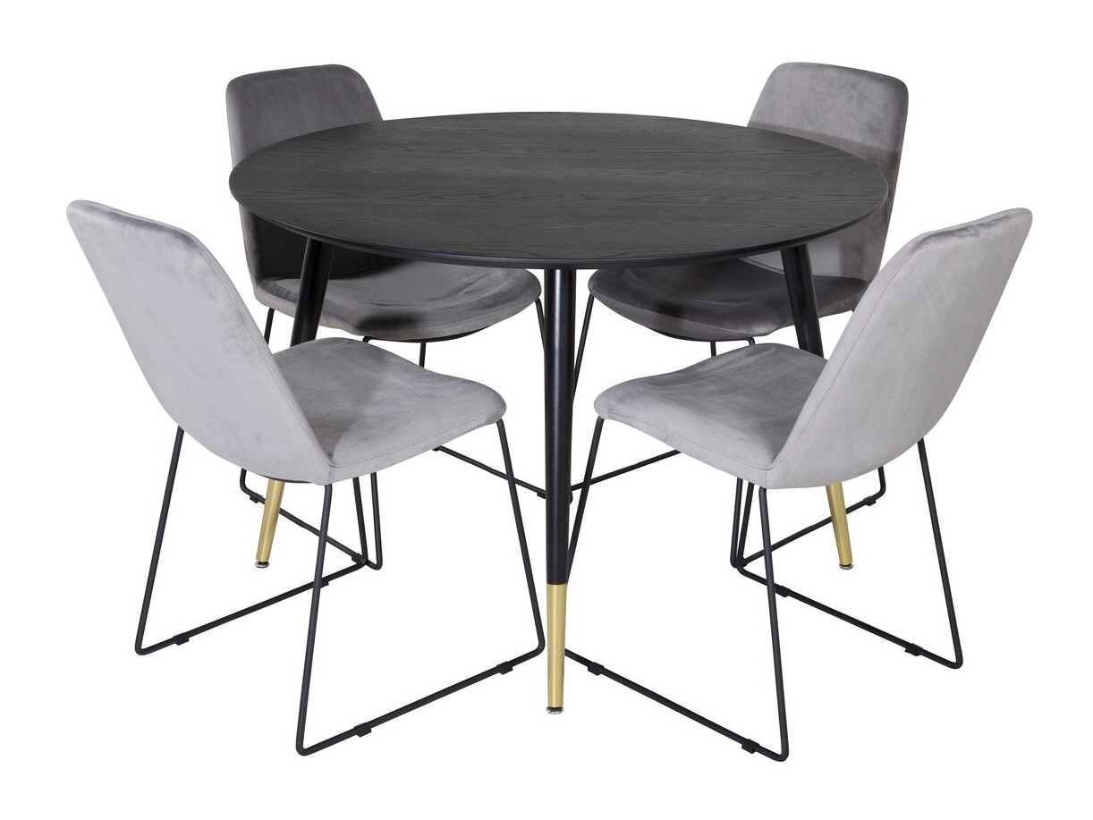 Set sala da pranzo Dallas 1189 (Grigio + Nero)