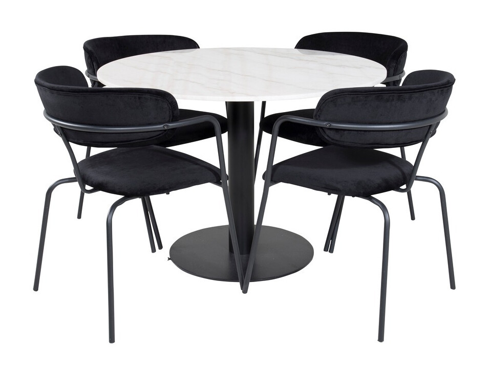 Set sala da pranzo Dallas 1299 (Nero)