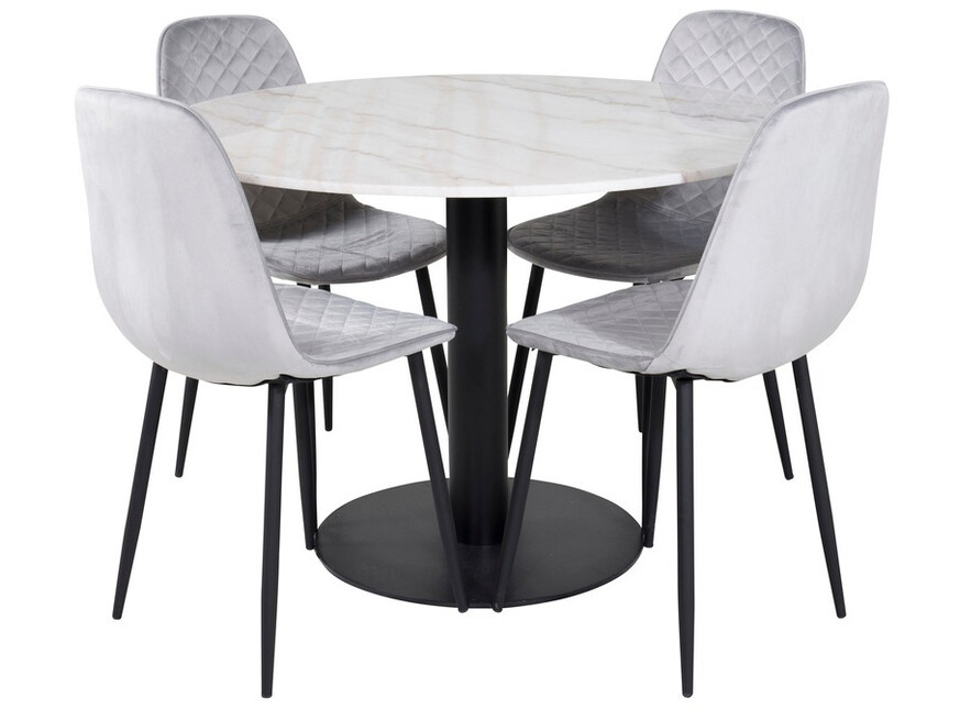 Set sala da pranzo Dallas 1302 (Grigio + Nero)
