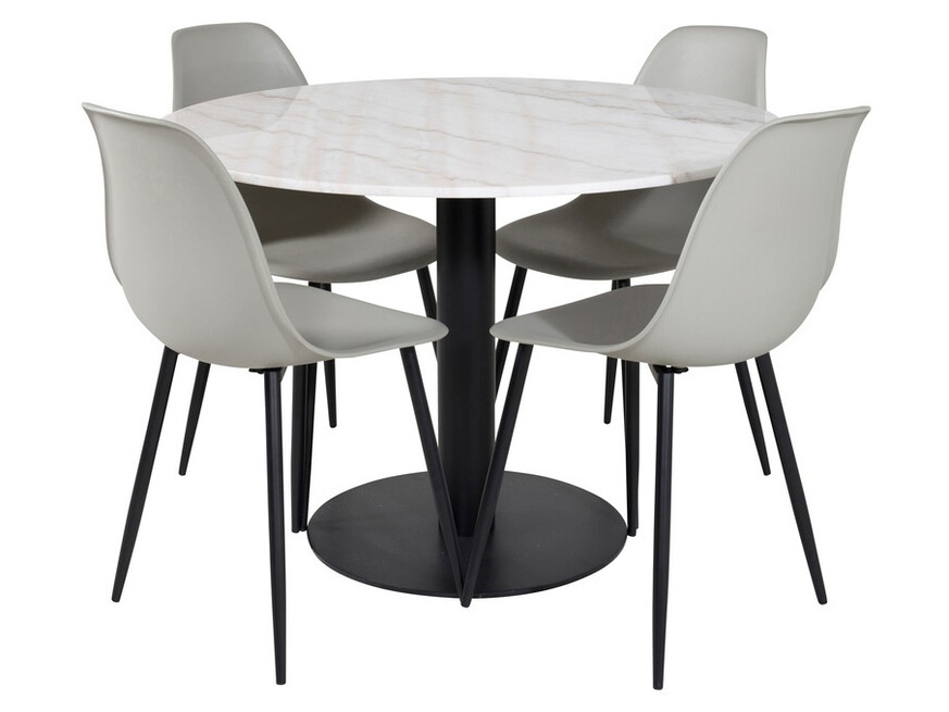 Set sala da pranzo Dallas 1304 (Grigio + Nero)