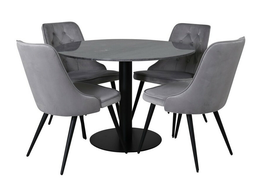 Set sala da pranzo Dallas 2671 (Grigio + Nero)